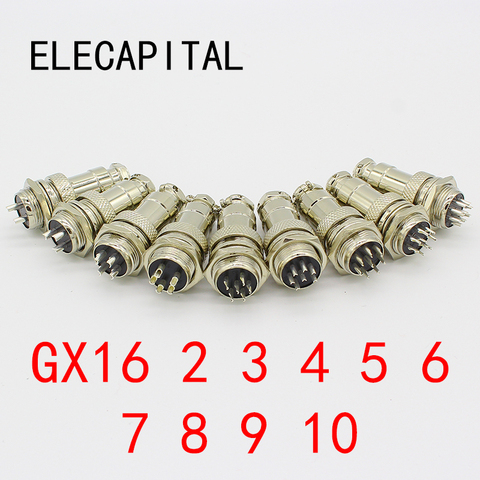 1set GX16-2/3/4/5/6/7/8/9 Pin Male & Female Diameter 16mm Wire Panel Connector GX16 Circular Connector Aviation Socket Plug ► Photo 1/6