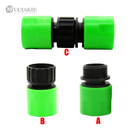 MUCIAKIE 1PC Male Female Hose Connector from Quick Adaptor to 3/4'' Hose Thread Connector Garden Quick Coupling Irrigation ► Photo 1/6