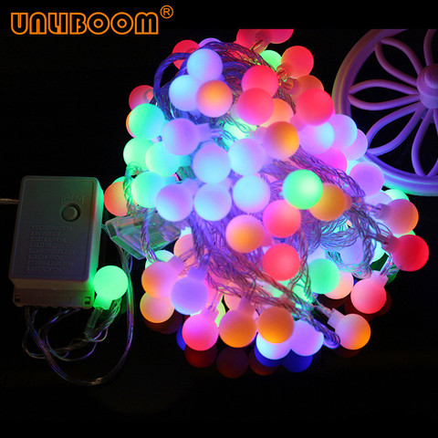 Holiday Lamp string USB 1.5M 3M 6M 10M Fairy Garland Ball LED String Light Battery Operated Christmas Wedding Party 220V EU Plug ► Photo 1/6