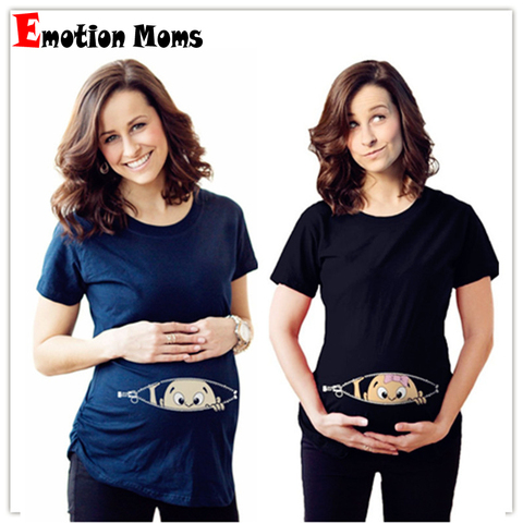 Summer Maternity Top Pregnancy T Shirt Women Cartoon Tee Baby Print Pregnant  Clothes Funny T-shirt Plus Size M-3XL - Price history & Review | AliExpress  Seller - Emotion Moms Official Store |
