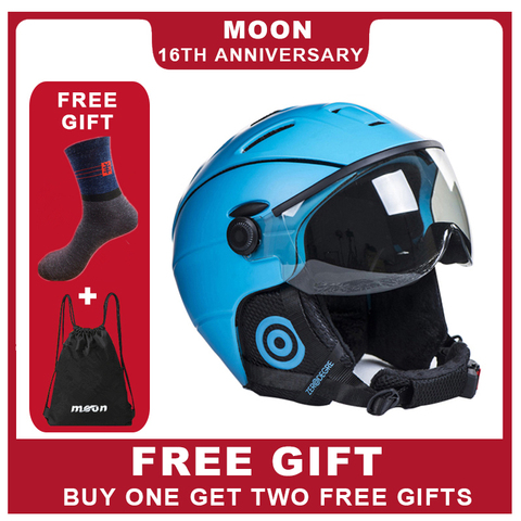 MOON Goggles Skiing Helmet Integrally-Molded PC+EPS CE Certificate Ski Helmet Outdoor Sports Ski Snowboard Skateboard ► Photo 1/6