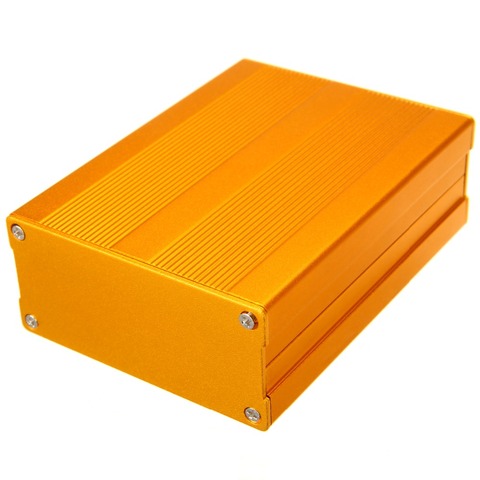 Gold Extruded Aluminum Enclosure Electronic Project Amplifier Circuit Board Box Case 100x76x35mm ► Photo 1/1