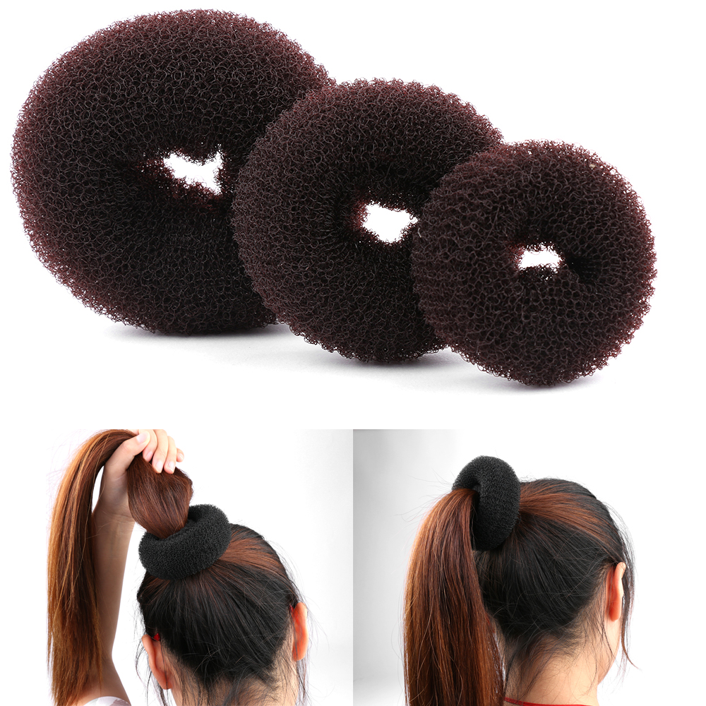 Big Small Hair Donut Bun Ring Shaper Doughnut Style Maker Tools Women Headwear