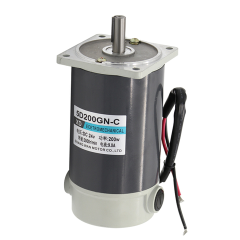 200W DC Geared Motor, 5D200GN-C 12V24V Geared Low Speed Motor, Micro Speed Adjustable Bidirectional Small Motor ► Photo 1/3