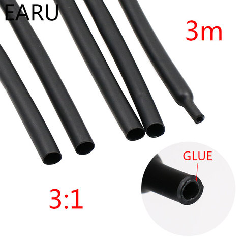 3M/lots 3:1 Heat Shrink Tube with Glue Dual Wall Tubing Diameter 1.6/2.4/3.2/4.8/6.4/7.9/9.5/12.7mm Adhesive Lined Sleeve Wrap ► Photo 1/6