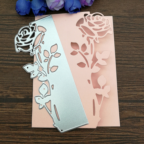 Rose Leaves border Metal Cutting Dies Stencils Die Cut for DIY Scrapbooking Album Paper Card Embossing ► Photo 1/4
