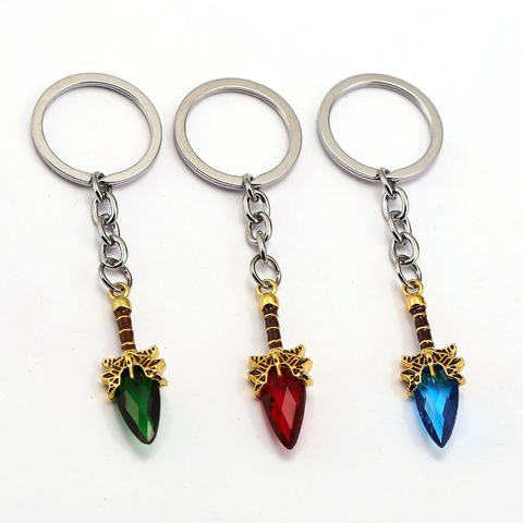 Hot sale Game surroundings DOTA 2 Keychain Aghanim's Scepter Key Ring Holder Chaveiro Crystal Key Chain Pendant men Gift Jewelry ► Photo 1/6