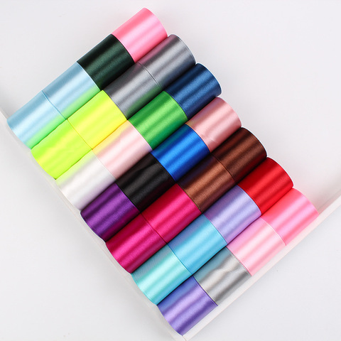 10 meters/lot Ribbons 29 Colors Solid Color Satin Ribbons Wedding Decorative Gift Box Wrapping Belt DIY Crafts ► Photo 1/6