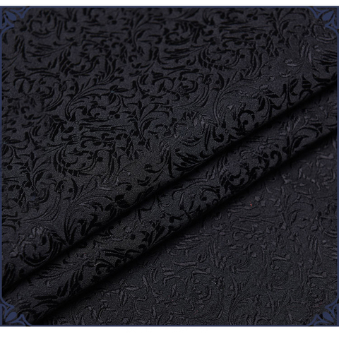 75x 100cm Metallic Jacquard Brocade Fabric,black wheat floral pattern 3D jacquard yarn dyed fabric for Womens Coat Dress Skirt ► Photo 1/2