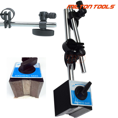Magnetic base magnetic stand with fine adjustment Magnetic Base Holder With Double Adjustable Pole For Dial Indicator Test Gauge ► Photo 1/6