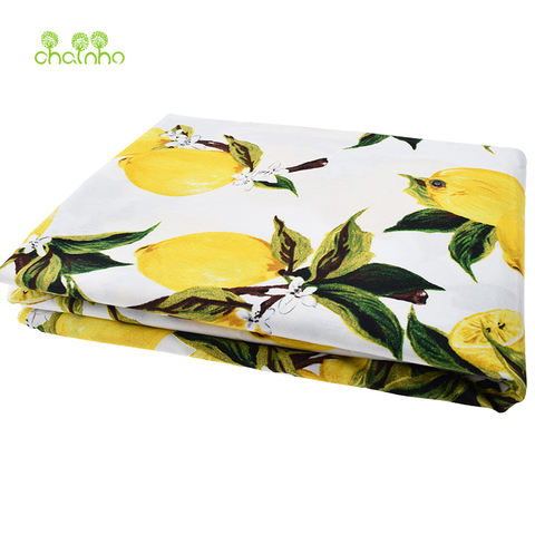 New Arrived Lemon Printed Cotton Poplin Fabric Patchwork For Sewing Cloth Doll Sheet Skirt Dress Material Tissue Half Meter ► Photo 1/6