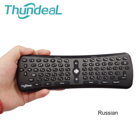6 Axis 2.4Ghz Wireless Gyroscope Mini Russian Air Mouse T6 Keyboard for PC/Android Smart TV Box/Windows  Remote Control Russian ► Photo 1/1