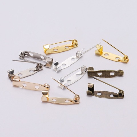 50pcs/lot 15 20 25 30 35 40mm Metal Safety Pins Brooch Settings Blank Bases Brooch Clip Base Pins For DIY Jewelry Making ► Photo 1/6