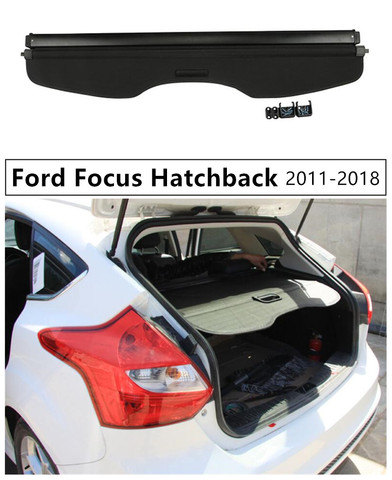 Rear Trunk Cargo Cover For Ford Focus Hatchback 2011 2012 13 14 15 16 2017 2022 High Qualit Car Security Shield Accessories ► Photo 1/5