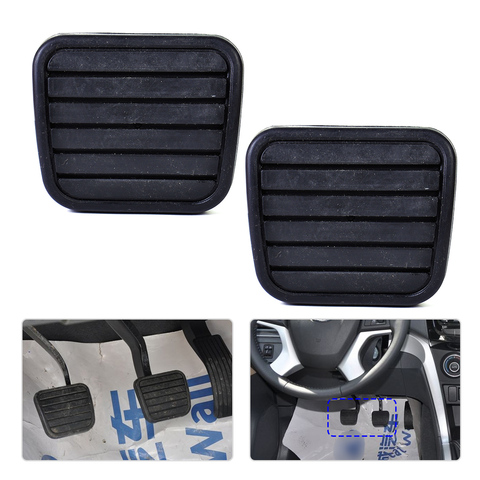beler New 2x Rubber Car Clutch Brake Pedal Pad Cover For Great Wall V200 Man Dual Cab Pick-Up RWD 2012 2013 2014 2015 2016 ► Photo 1/5