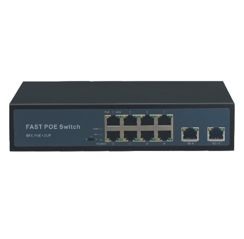 LS6308PN 9 ports  long range  POE Switch with 8 POE ports , 300 meters Power to ip camera ,wirelless ap,ip phone, 1U ► Photo 1/1