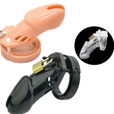 Male Chastity Device Cock Cage With 5 Size Rings Brass Lock Locking Number Tags Sex Toys CB6000 ► Photo 1/6