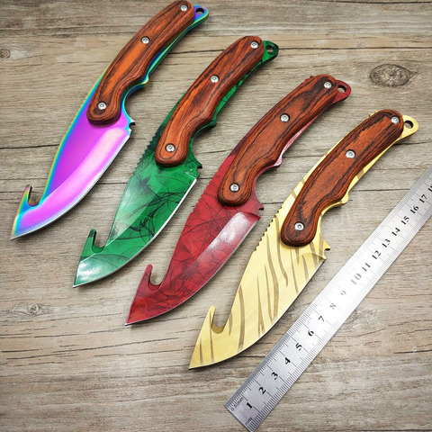 Dropship 5Cr15MoV steel  CS GO Gut Knifes Counter Strike Tactical Fixed Blade Hunting Knives Straight Camping knife with opener ► Photo 1/6