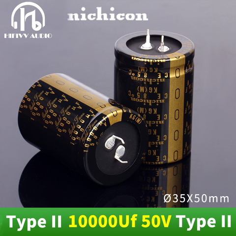 hifi nichicon KG for AUDIO 10000uf 50V Electrolytic capacitor 2PCS 10000uf 50v nichicon KG Type II ► Photo 1/3