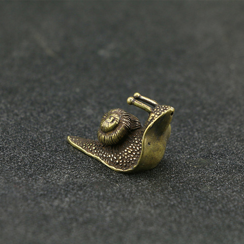Cute Mini Vintage Brass Snail Portable Animal Statue Incense Holder Props Home Office Desk Decoration Ornament Hand Toy Gift ► Photo 1/5