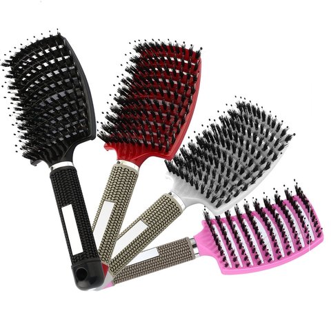7 Color Women Hair Scalp Massage Comb Bristle Nylon Hairbrush Wet Curly Detangle Hair Brush for Salon Hairdressing Styling Tools ► Photo 1/6