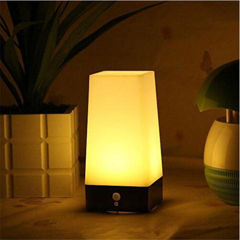 New Human Body Induced Led Lamp Nordic Style PIR Motion Sensor Hallway Bedroom Bedside Table Desk Atmosphere Night Light ► Photo 1/1