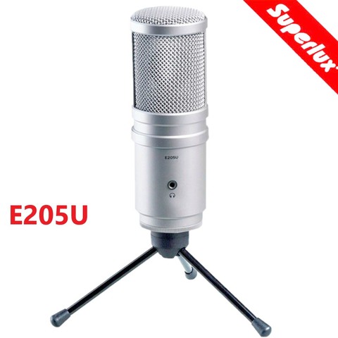 Original Superlux E205U USB Condenser microphone professional for broadcasting and recording with table stand as gift ► Photo 1/1