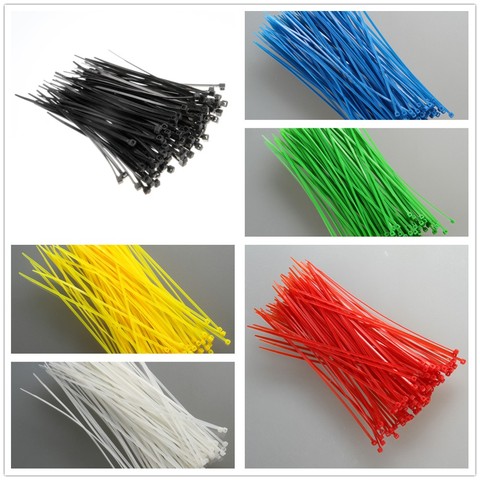 1000pcs 2.5*100mm Self-Locking Cable Ties Nylon Clamps Plastic Zip Ties Bridas De Plastico kabelbinder 5 Color ► Photo 1/6