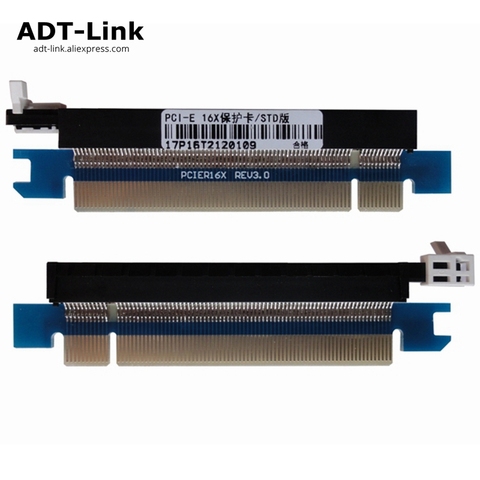 New PCIe 164 Pin 16x Male to Female Riser Extended Card Adapter PCI-e Express Test DIP slot With Fixing plate for 1U 2U 3U STD ► Photo 1/6