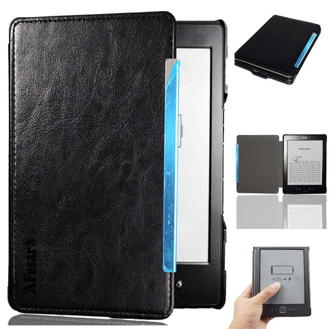 Flip book cover case for Amazon Kindle 4 Kindle 5 D01100 ebook high quality pu leather pocket bag pouch folio case+screen film ► Photo 1/6