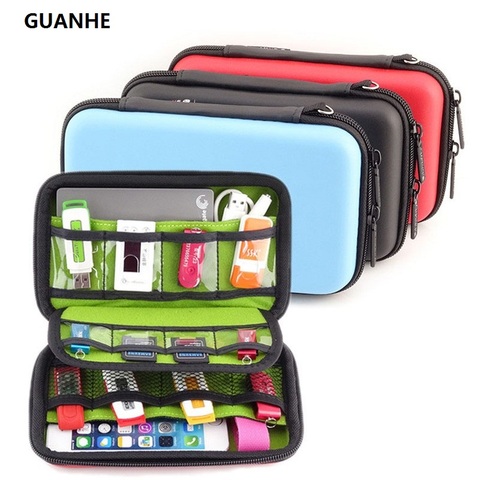 GUANHE Waterproof  Hard Drive Earphone USB Flash Case Digital Storage Bags organize box pochette disque dur 2.5 Hard Drive ► Photo 1/4