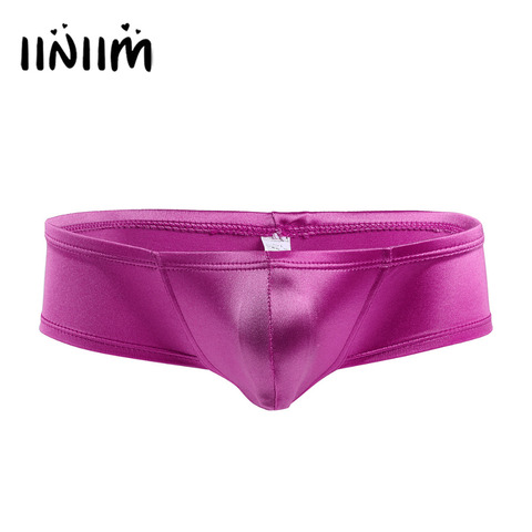iiniim Sexy Men Wetlook Bulge Pouch Low Rise Bikini Boxer Shorts Underwear Underpants Gay Male Jockstraps Lingerie Panties ► Photo 1/6