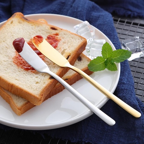 Stainless Steel Butter Knife Cheese Dessert Cheese Spreaders Cream Knifes Utensil Cutlery Dessert Tools for Toast Breakfast Tool ► Photo 1/6
