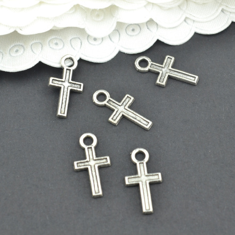 150Pcs metal cross Charm Antique Tibetan Silver Pendant Jewelry Products Charms Diy Pendants For Necklace Bracelets  2219 ► Photo 1/2