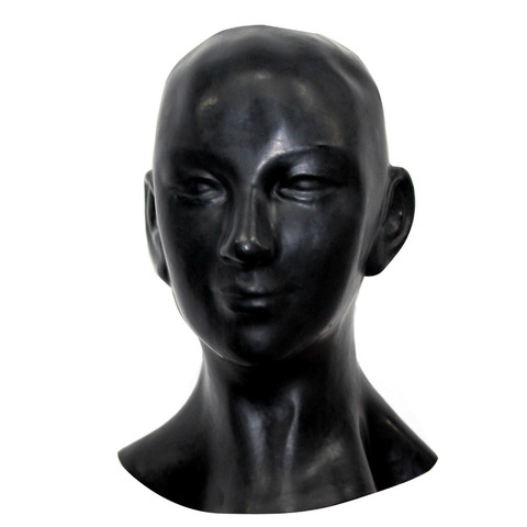 Latex New 0.8 mm Anatomical 3D mask w ears fetish w back zipper for Men and female size long to shoulder hood ► Photo 1/1