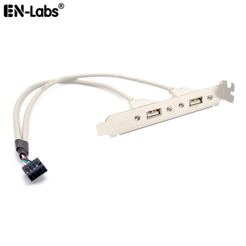 2/4 Port USB Bracket Cable, Bracket Motherboard USB 2.0 9pin to 2 x Female Adapter,USB 3.0 20pin Header to 2 Port USB 3 Splitter ► Photo 1/5