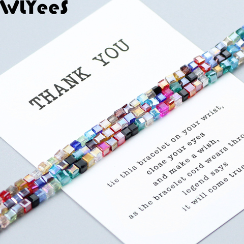 WLYeeS Square shape 3mm Austrian crystal beads 100pcs Square Glass Loose bead For Jewelry Necklace Bracelet Making DIY Wholesale ► Photo 1/6