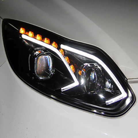 Car Styling for Ford Focus Headlights 2012-2014 LED Headlight for Focus Head Lamp LED Daytime Running Light LED DRL Bi-Xenon HID ► Photo 1/2