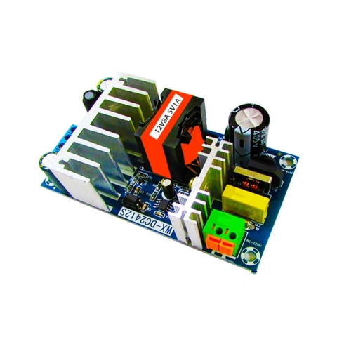 Dual Output AC Converter 110v 220v to DC 12V 8A 5V 1A 100W Switching Power Supply Board power source Module ► Photo 1/4
