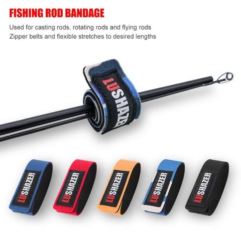 1pc/10pcs Fishing Rod Wrap Bundle Elastic Fishing Rod Fastening Strap Belts Rod Tie Fish Tackle Iscas Tools Pesca Accessories ► Photo 1/6