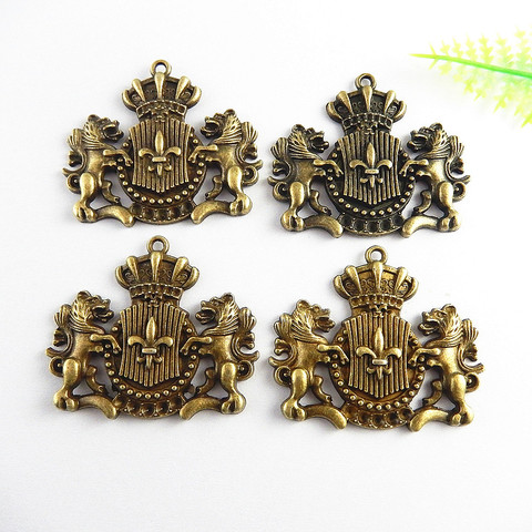 5pcs/lot Causal Antique Bronze Football Sign Pendant Charms NecklaceBracelet 44*38mm Religious Jewelry Fine Gifts Crafts 51240 ► Photo 1/6