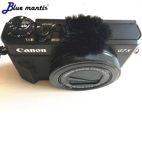 10PCS Blue Mantis Furry  Windshield muffler for Canon G7x MarkII dead cat windscren microphone cover for Canon G7XMARK2 ► Photo 1/6