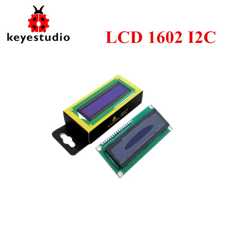 Free shipping !Keyestudio 16X2 1602 I2C/TWI LCD Display Module for Arduino UNO R3 MEGA 2560 White in Blue ► Photo 1/5