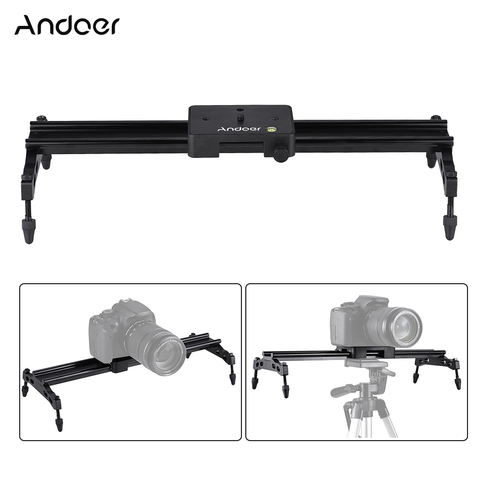 Andoer 40cm/ 15.7inch Portable Aluminum Alloy Camera Track Dolly Slider Stabilizer Rail System for Nikon Canon Sony DSLR Camera ► Photo 1/6