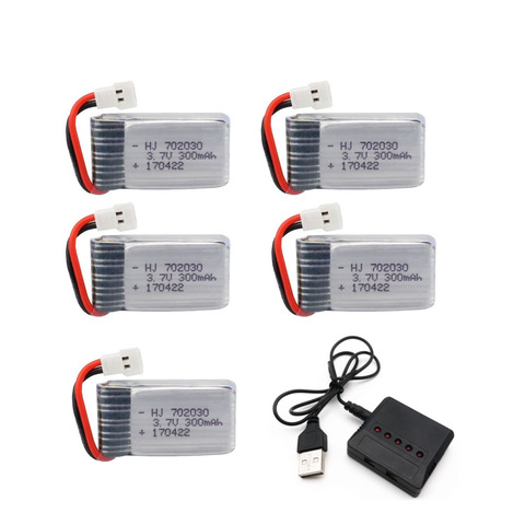 Wholesale 3.7V 300mAH Lipo Battery Charger For Udi U816 U830 F180 E55 FQ777 FQ17W Hubsan H107 X11C FY530 RC Drones BATTERY Parts ► Photo 1/5