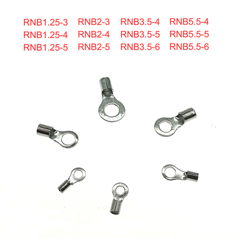 50pcs Ring bare cord end terminals Electrical crimp terminal naked wire connector RNB1.25-3~RNB5.5-6 wiring cable ferrules ► Photo 1/6