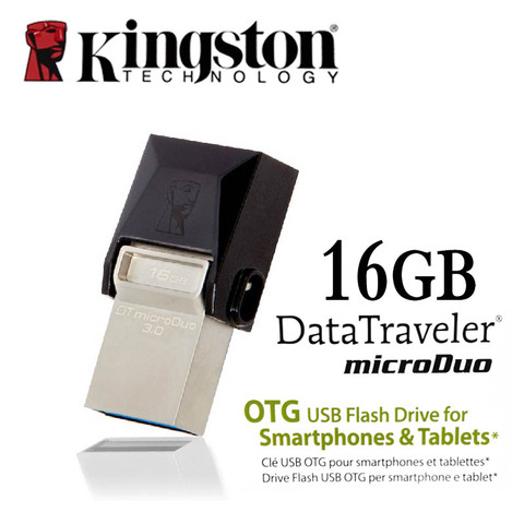 Kingston USB 3.0 pen drive Smartphone Micro Memory 16gb 32gb 64gb Portable Storage Stick microDuo OTG usb flash drive pendrive ► Photo 1/6