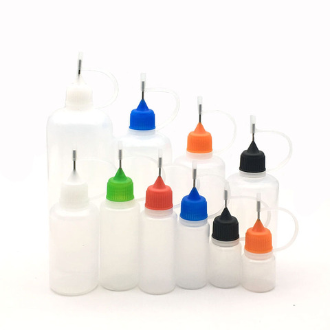 5pcs 3\5\10\15\20\30\50\60\100\120ml PE Plastic Needle Bottle Dropper Juice Eye Liquid Container Solvent Light Oils Eye Saline ► Photo 1/6