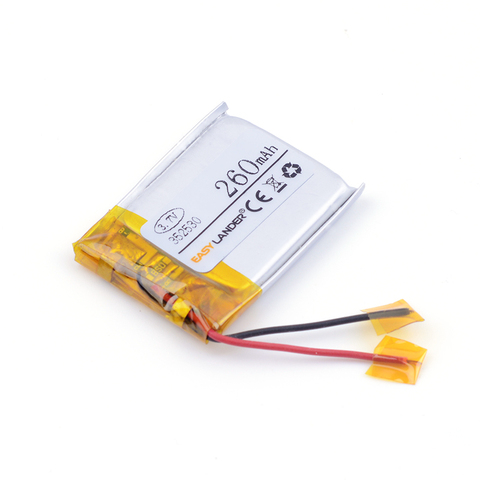 3.7v lithium ion rechargeable battery 352530 260mah MP3 MP4 Bluetooth small stereo ► Photo 1/3