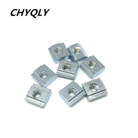 100pcs M3/M4/M5/M6 T Sliding Block Square Nuts  for 2022 Aluminum Profile Slot Zinc Coated Plate Aluminum connector Accessories ► Photo 1/1